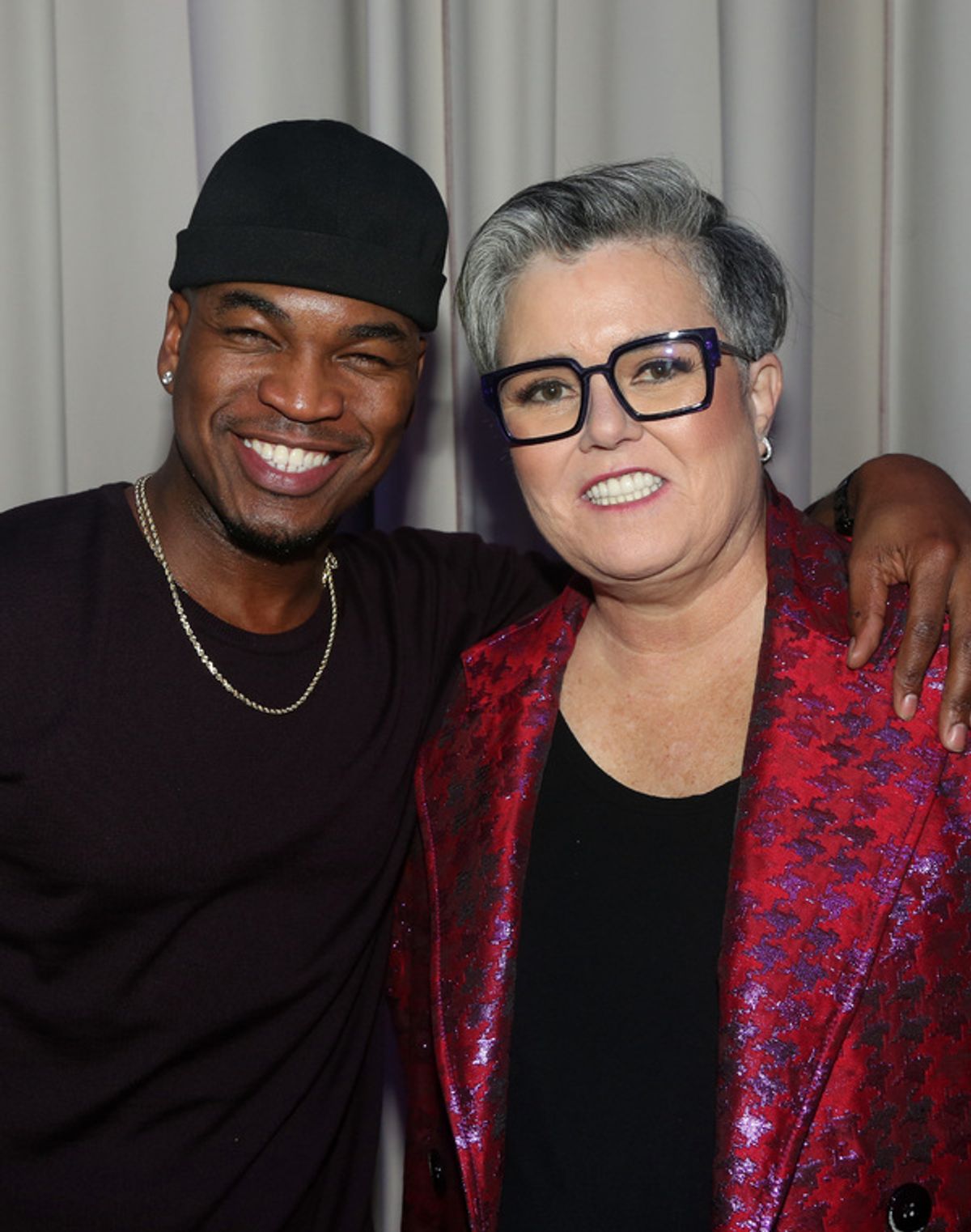 NEW YORK, NEW YORK - NOVEMBER 18: (EXCLUSIVE COVERAGE) Ne-Yo and Rosie O'Donnell pose at the 2019 Rosie's Theater Kids Fall Gala at The New York Marriott Marquis on November 18, 2019 in New York City. (Photo by Bruce Glikas/WireImage) at 