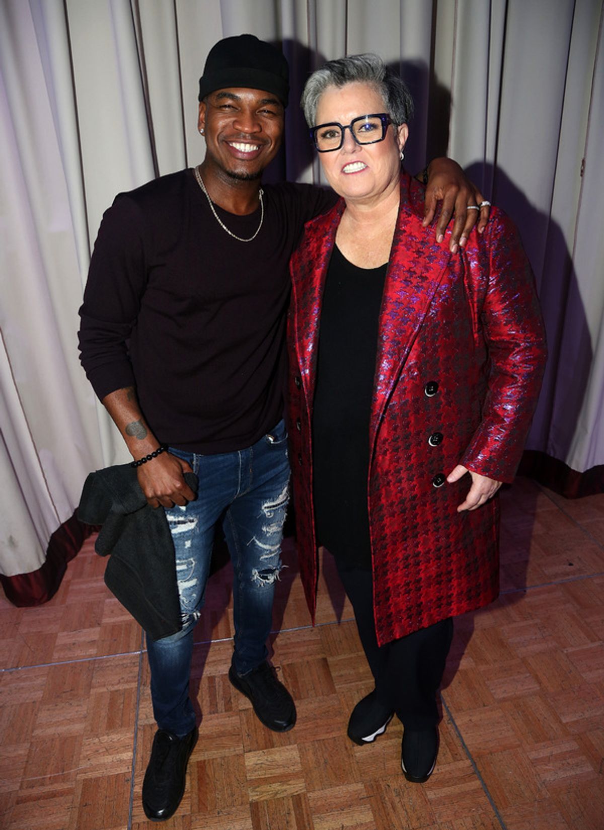NEW YORK, NEW YORK - NOVEMBER 18: (EXCLUSIVE COVERAGE) Ne-Yo and Rosie O'Donnell pose at the 2019 Rosie's Theater Kids Fall Gala at The New York Marriott Marquis on November 18, 2019 in New York City. (Photo by Bruce Glikas/WireImage) at 