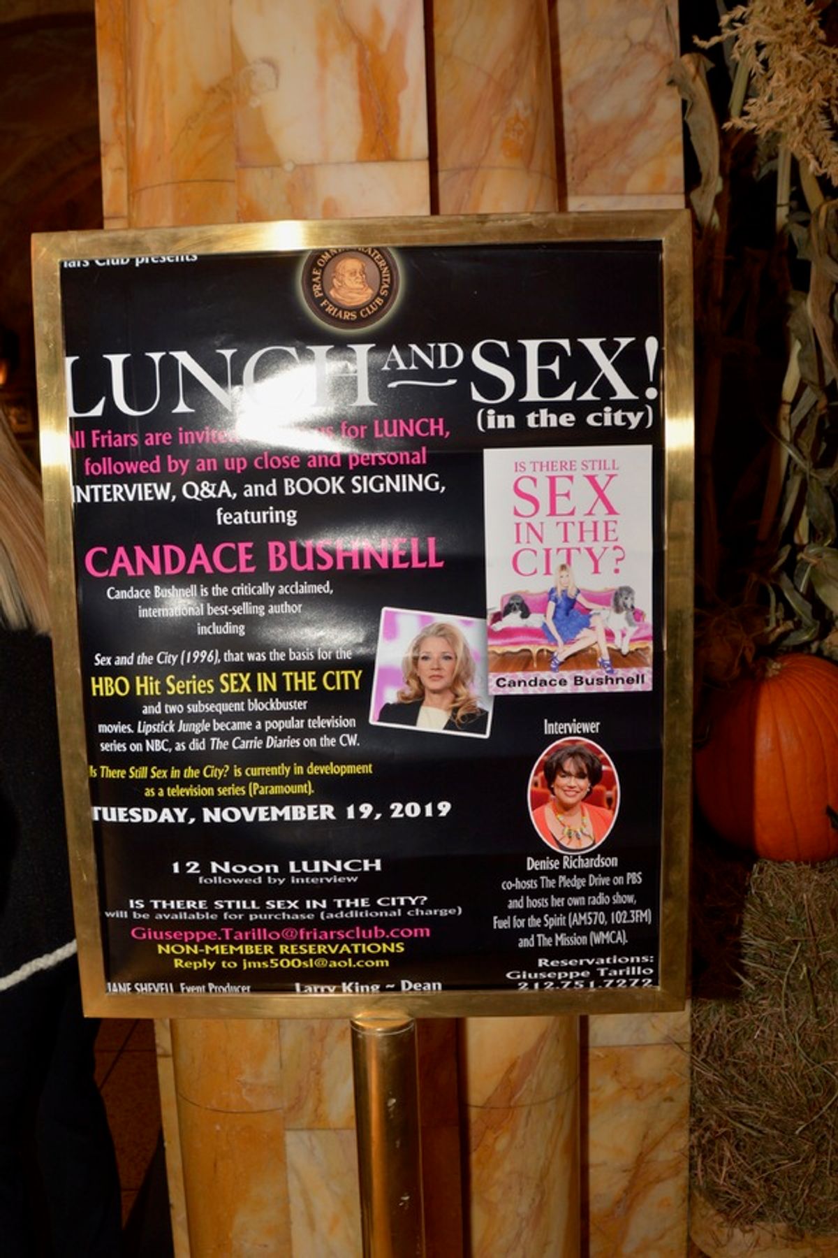 Lunch and Sex a discussion with Candace Bushnell at 