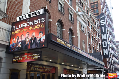 Theatre Marquee unveiling for  "The Illusionists - Magic of the Holidays" at the Neil Photo