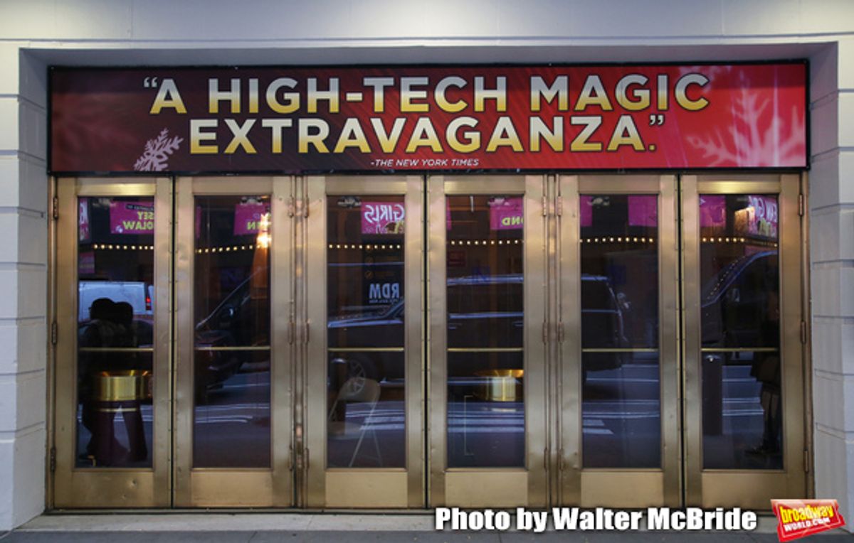 Theatre Marquee unveiling for  'The Illusionists - Magic of the Holidays' at the Neil Simon Theatre on November 19, 2019 in New York City. at 