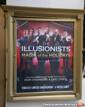 Theatre Marquee unveiling for  "The Illusionists - Magic of the Holidays" at the Neil Photo