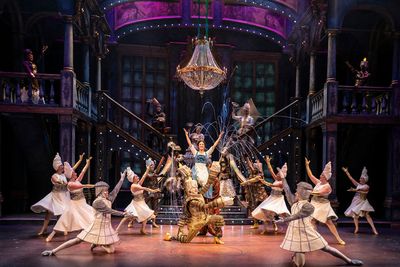 Jackson Evans, Beth Stafford Laird, and the Cast of BEAUTY AND THE BEAST Photo