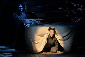 Dorcas Leung (Despereaux) and Dan Weschler (Stained-Glass Knight) @ BroadwayWorld Dorcas Leung (Despereaux) and Dan Weschler (Stained-Glass Knight) Photo