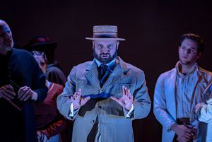 Paul Aguirre and the cast of The Giant Hoax Photo