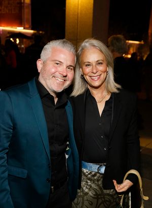 Adam Epstein and actor Jane Kaczmarek  Photo