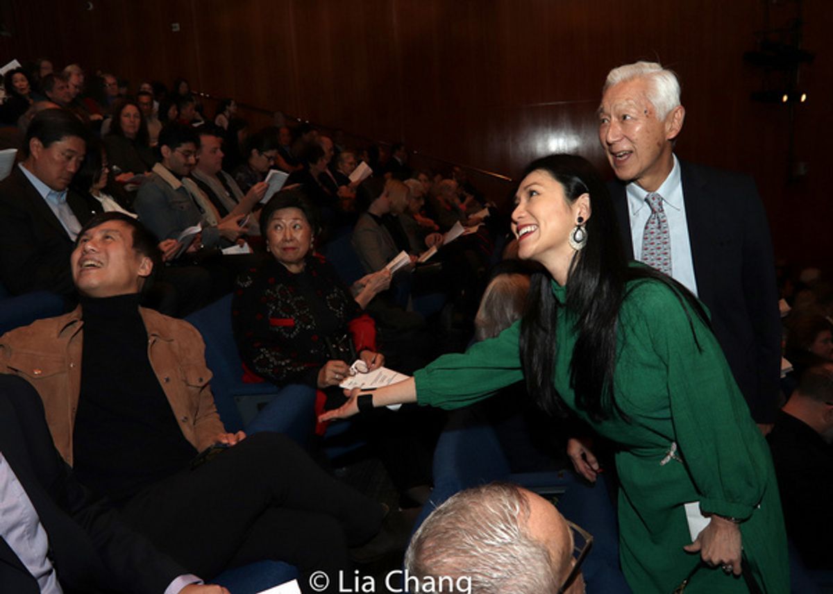 BD Wong, Dr. Agnes Hsu-Tang and her husband and Asia Society trustee Oscar Tang. at 