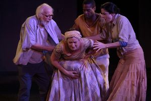 George Bartenieff, Emily Fury Daly, Tommie J. Moore, Lisa Birnbaum in Karen Malpede'' Photo