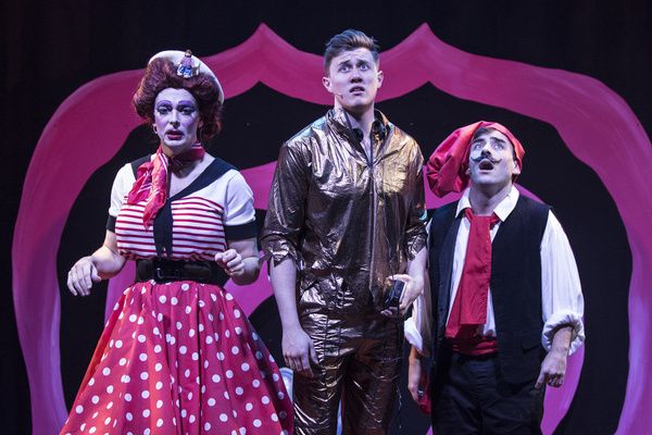 MATTHEW BALDWIN (Geppetta), OLI DICKSON (Joe), SHANE BARRAGAN (Pedro) Photo