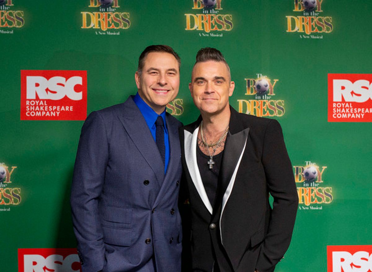 David Walliams and Robbie Williams  at 