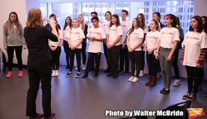 Christine Riley and The Camp Broadway Kids Ensemble in rehearsal Photo
