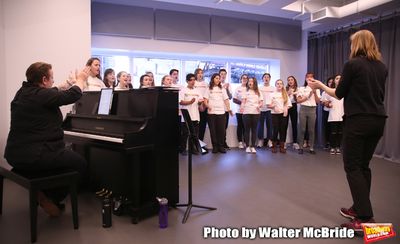 Julianne Merrill and Christine Riley with The Camp Broadway Kids Ensemble in rehearsa Photo