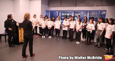 Julianne Merrill and Christine Riley with The Camp Broadway Kids Ensemble in rehearsa Photo