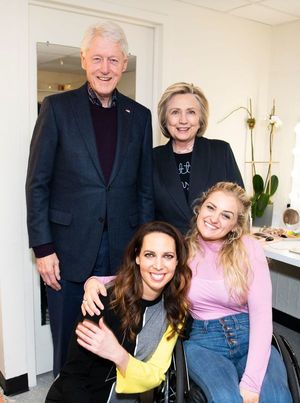 Bill and Hillary Clinton, Mallory Portnoy, Ali Stroker @ BroadwayWorld Bill and Hillary Clinton, Mallory Portnoy, Ali Stroker Photo