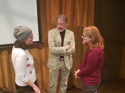 Laura Shaw Frank, Hendrik Hertzberg, Susan Lambert Hatem Photo