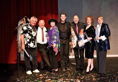 Robert "Robby" Fortney, Johnny Whitaker, JoAnneWorley, B Harlan Boll, Frank Sheftel,  Photo