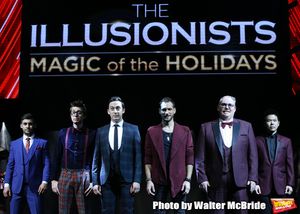 Dom Chambers (The Showman), Chris Cox (The Mentalist), Paul Dabek (The Trickster), Enzo Weyne (The Unforgettable), Kevin James (The Inventor) and Eric Chien (The Manipulator) @ BroadwayWorld Dom Chambers (The Showman), Chris Cox (The Mentalist), Paul Dabek (The Trickster), En Photo