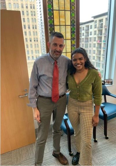 Principal Scott Allen, Samantha Williams  Photo
