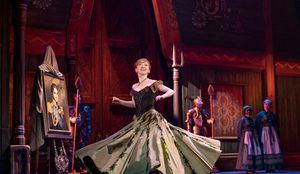 Caroline Innerbichler (Anna), Naomi Rodgers, and Caelan Creaser in Frozen North Ameri Photo