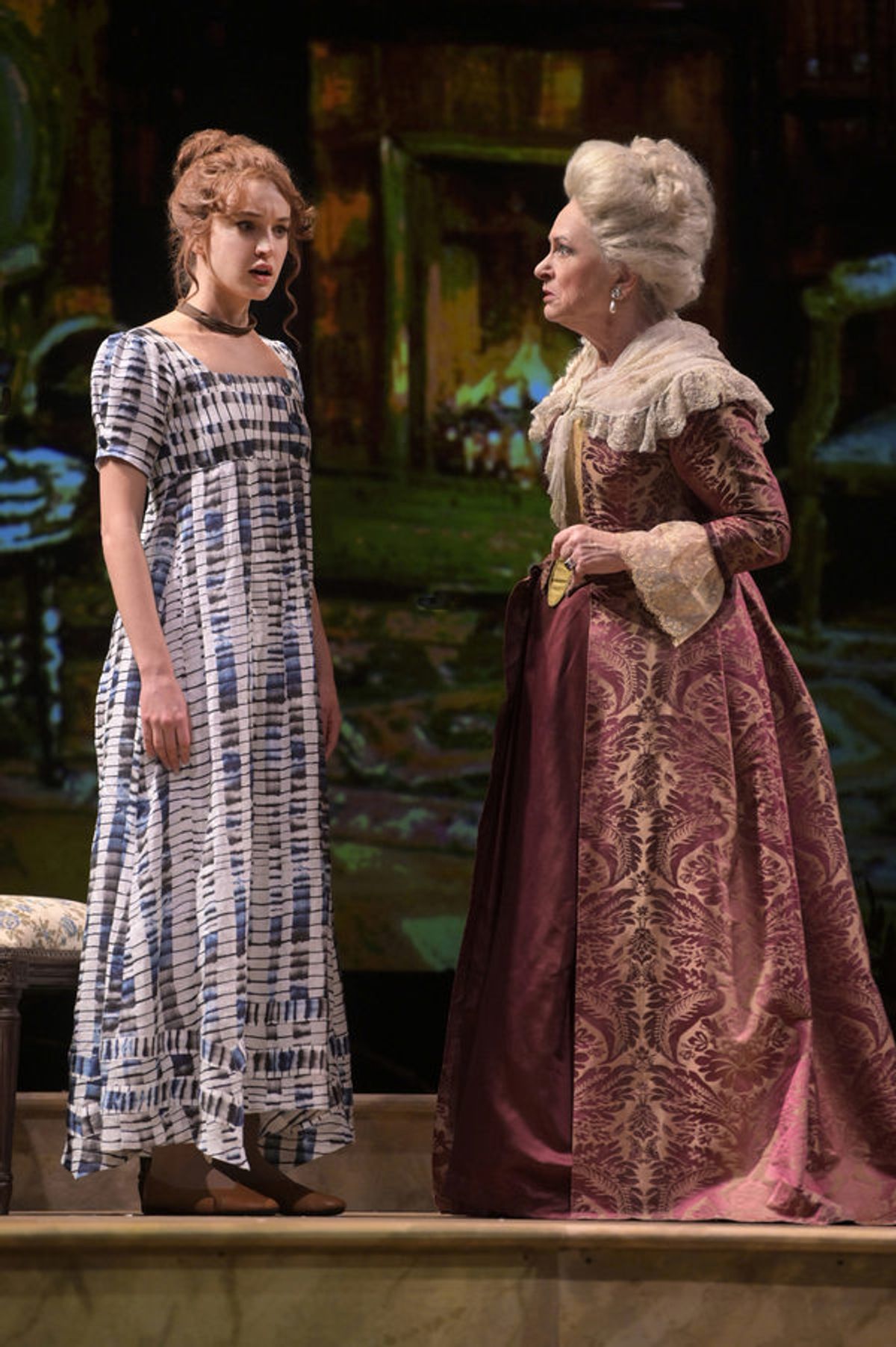 Elizabeth (Mary Mattison) and Lady Catherine de Bourgh (Lucinda Hitchcock Cone) at 