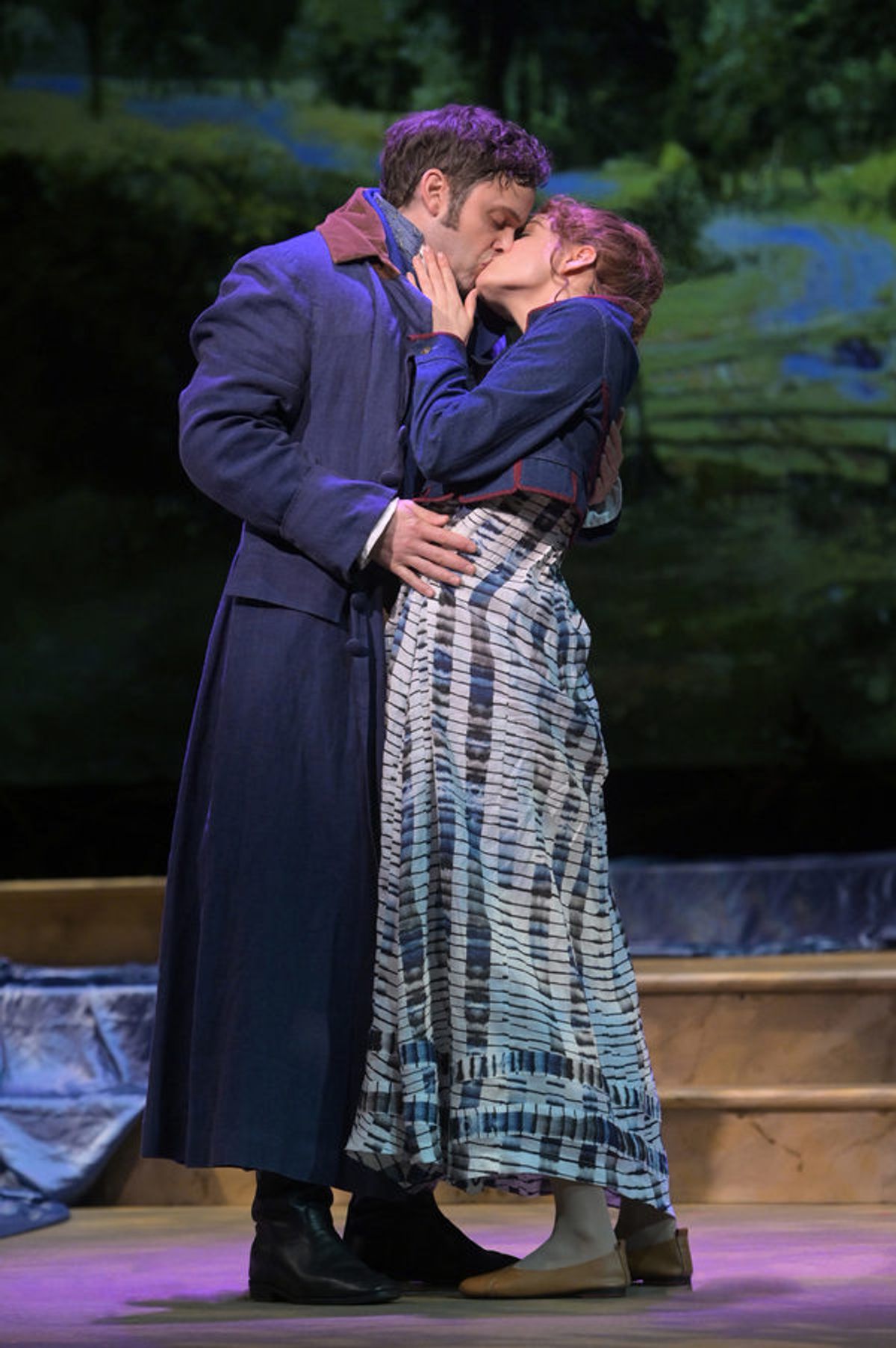 Mr. Darcy (Justin Mortelliti) and Elizabeth (Mary Mattison) at 