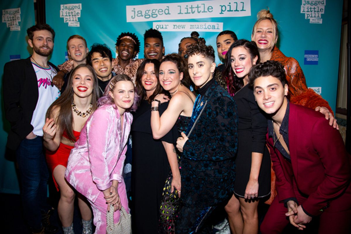 Alanis Morissette and cast members of JAGGED LITTLE PILL at 