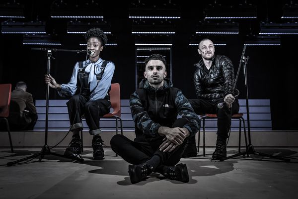 Anita-Joy Uwajeh, Eben Figueiredo, James McAvoy Photo