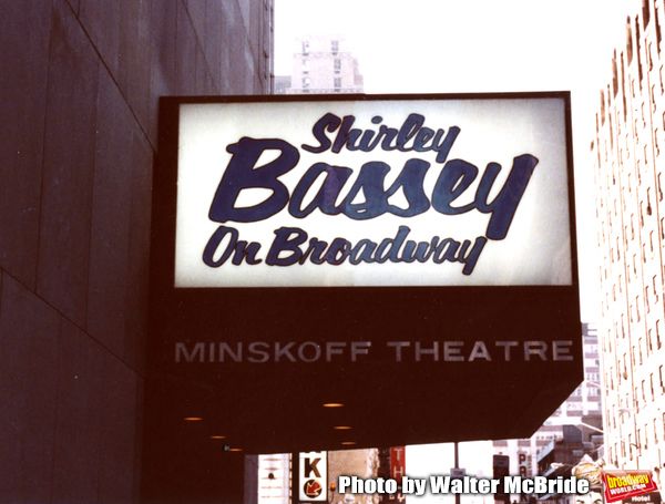 Theatre Marquee on the Opening Night for ??Shirley Bassey on Broadway??  at Photo