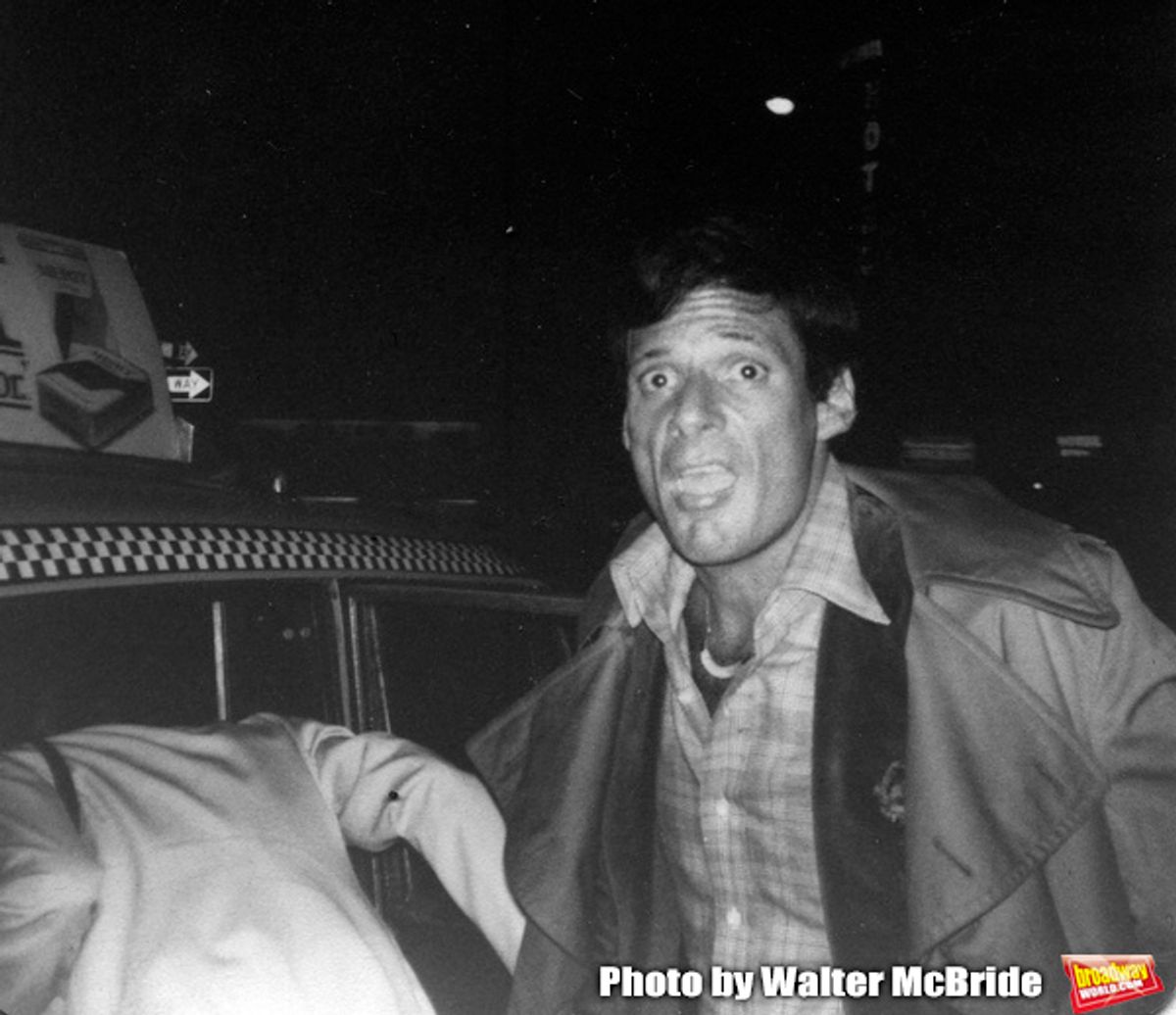Ron Leibman hailing a Taxi on December 3, 1979 in New York City. at 