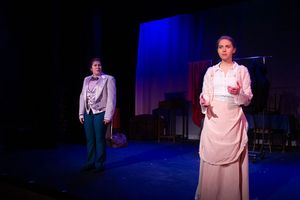 Edwin Drood (Maisie Rose) and Rosa Bud (Phoebe Moore) lament their relationship in ?P Photo