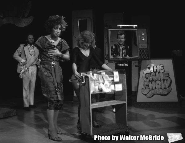 Holly Woodlawn performing in the Off Broadway Show 'THE GAME SHOW' on May 1, 1982 in  Photo