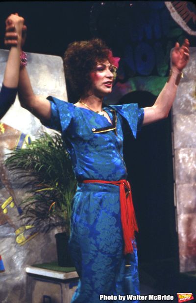 Holly Woodlawn performing in the Off Broadway Show 'THE GAME SHOW' on May 1, 1982 in  Photo