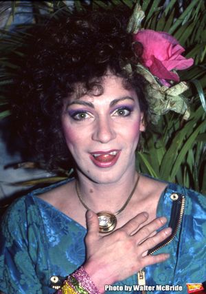Holly Woodlawn performing in the Off Broadway Show 'THE GAME SHOW' on May 1, 1982 in Greenwich Village, New York City. @ BroadwayWorld Holly Woodlawn performing in the Off Broadway Show 'THE GAME SHOW' on May 1, 1982 in Photo