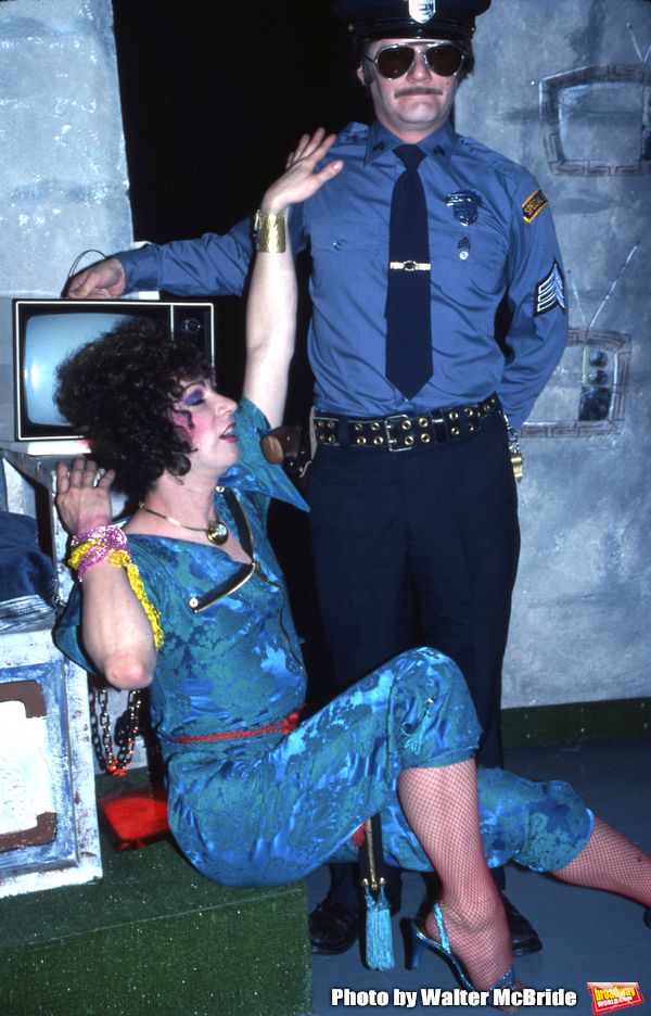 Holly Woodlawn performing in the Off Broadway Show 'THE GAME SHOW' on May 1, 1982 in  Photo
