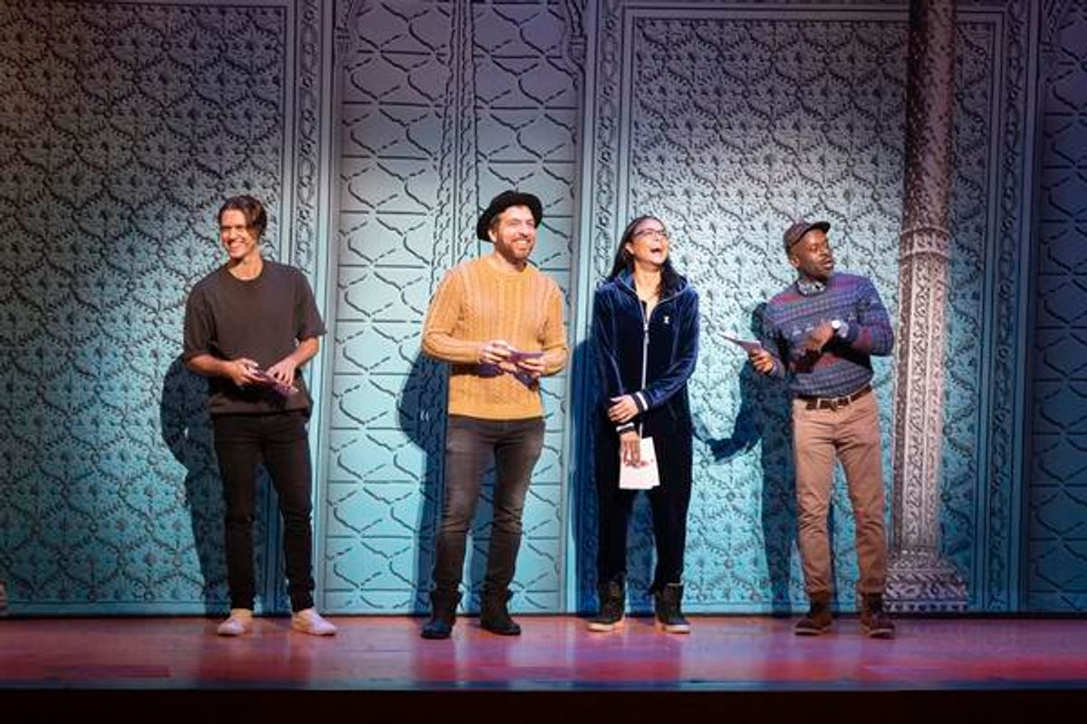 Aaron Tveit, Tam Mutu, Karen Olivo, Sahr Sgaujah at 