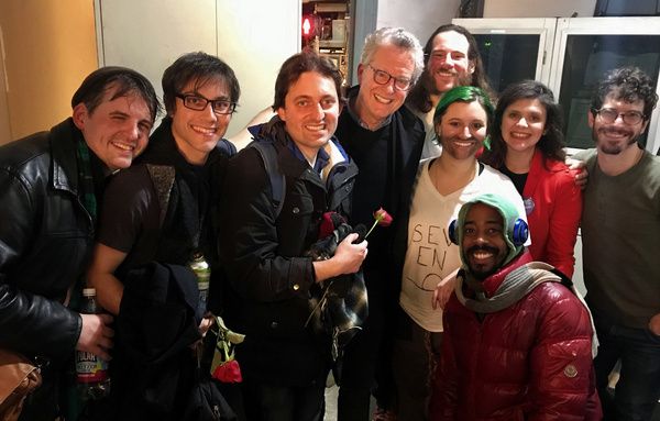 The cast of Peter and the Starcatcher with writer Ridley Pearson and Artistic Directo Photo