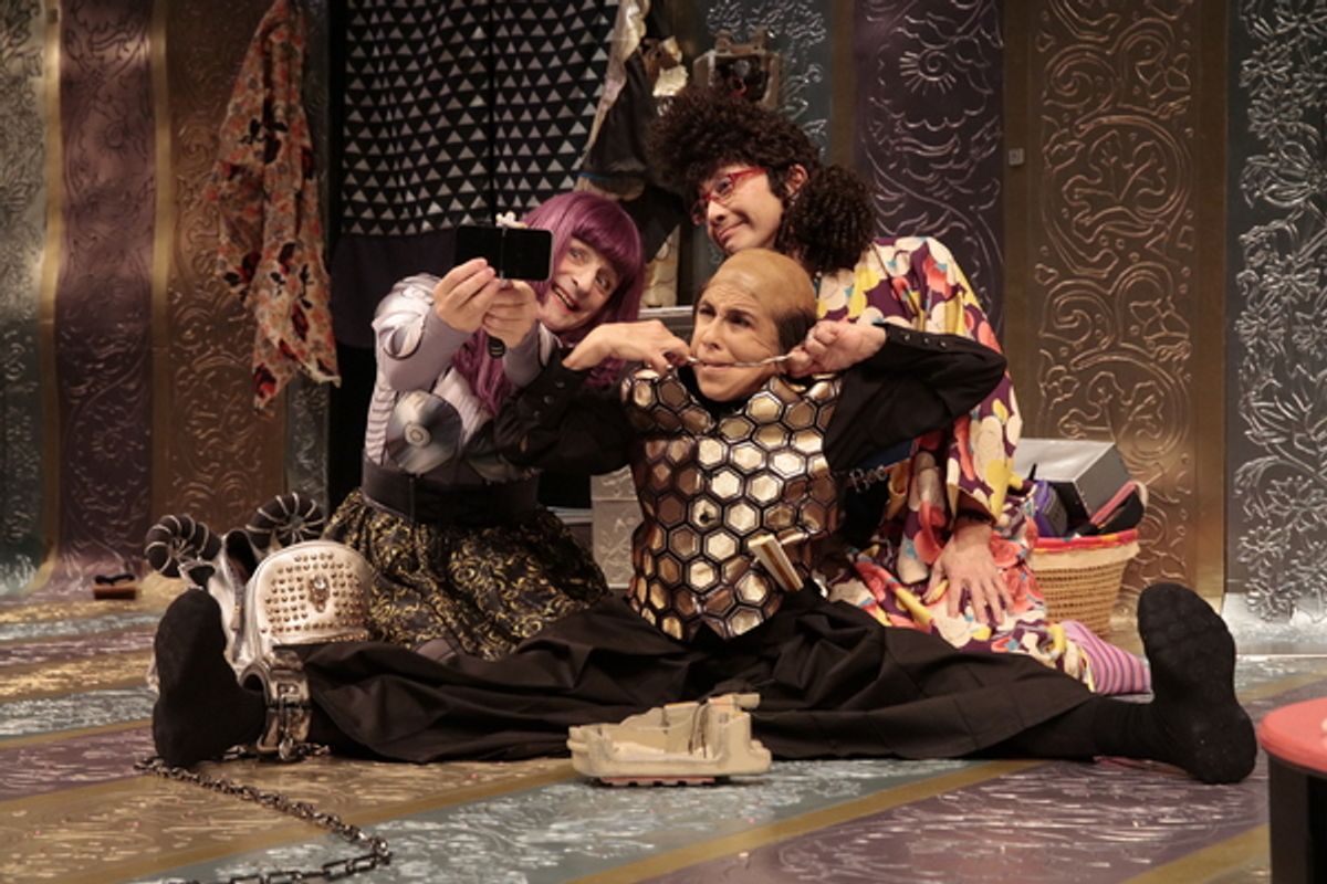 Glyn Pritchard, Kathryn Hunter, Hideki Noda at 