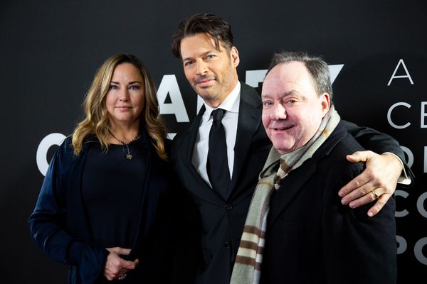 Jill Goodacre, Harry Connick Jr., James Nederlander Photo