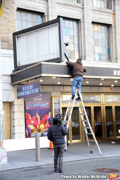 Theatre Marquee unveiling for "Company" starring Katrina Link and Patti LuPone at the Photo