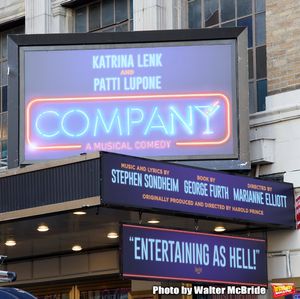 Theatre Marquee unveiling for "Company" starring Katrina Link and Patti LuPone at the Photo