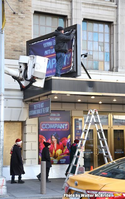 Theatre Marquee unveiling for "Company" starring Katrina Link and Patti LuPone at the Photo
