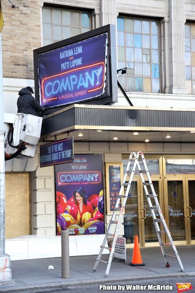 Theatre Marquee unveiling for "Company" starring Katrina Link and Patti LuPone at the Photo