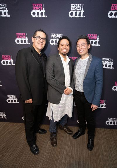 715	The Harpooners: Matt Kizer (Tashtego), J.D. Mollison (Daggoo), and Andrew Cristi  Photo