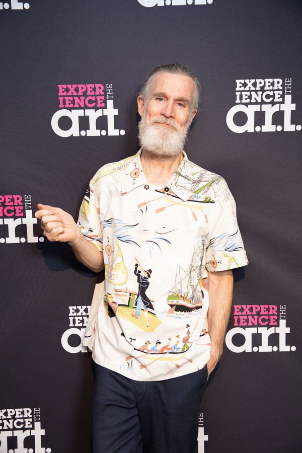 Tom Nelis (Ahab) in a shirt that features The Pequod Photo