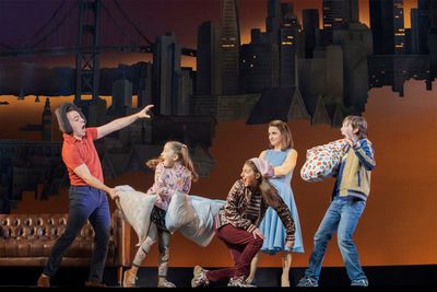 Rob McClure, Avery Sell, Analise Scarpaci, Jake Ryan Flynn, and Jenn Gambatesen in Mr Photo
