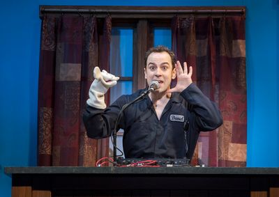Rob McClure stars as Daniel Hillard in Mrs. Doubtfire Photo