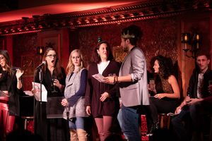 Emily Koch, Heath Saunders and audience members Photo