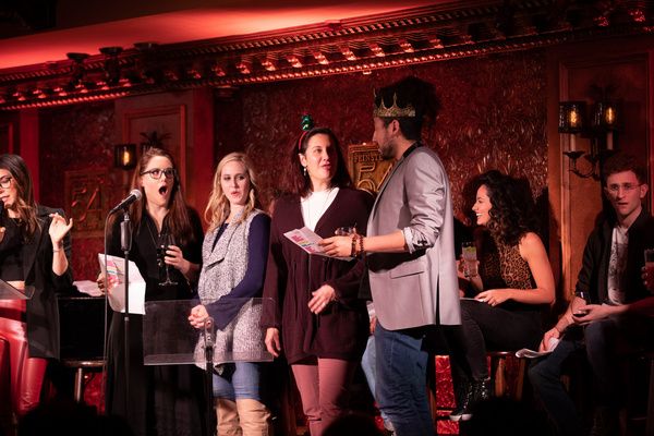 Emily Koch, Heath Saunders and audience members Photo