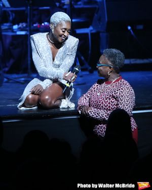 Cynthia Erivo with her mom  Photo
