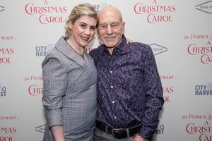Producer Jenny Steingart and Sir Patrick Stewart Photo